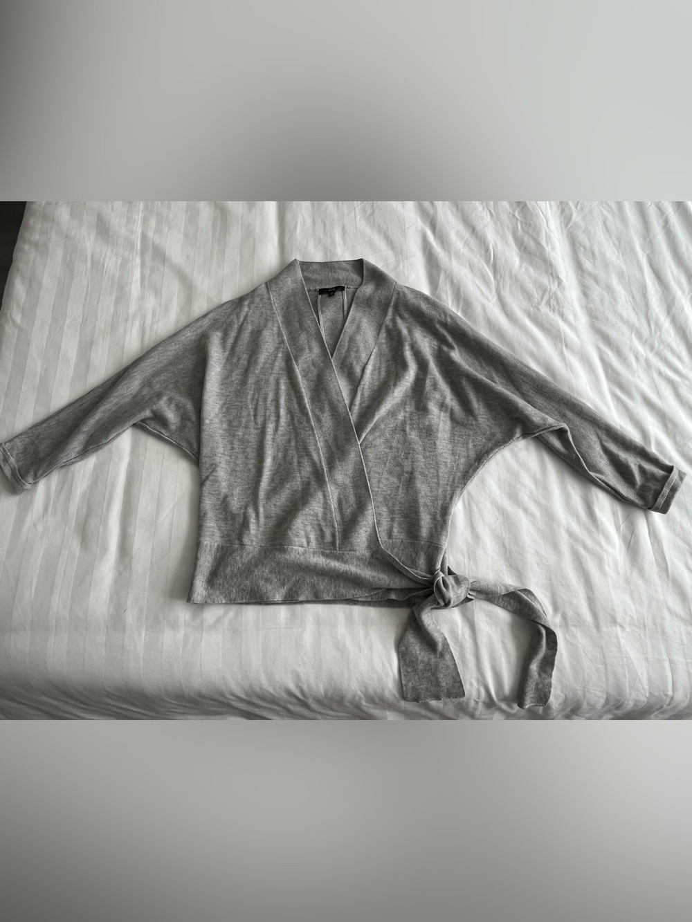 FATE Women’s Gray Wrap Cardigan Sweater Size S Wool Blend